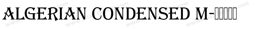 Algerian Condensed M字体转换